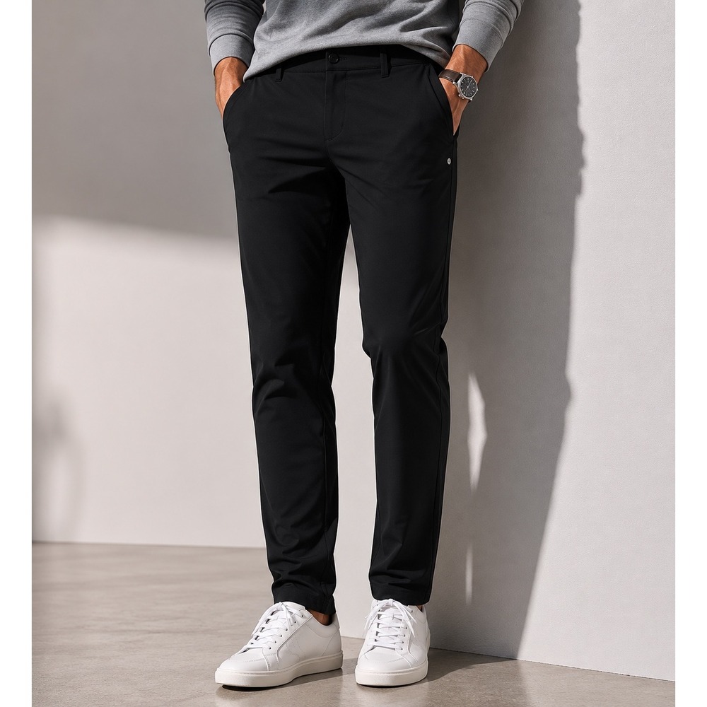 Vuori Meta Pant Mens 32 Black V427 Athletic Slim Fit Technical Chino Stretch